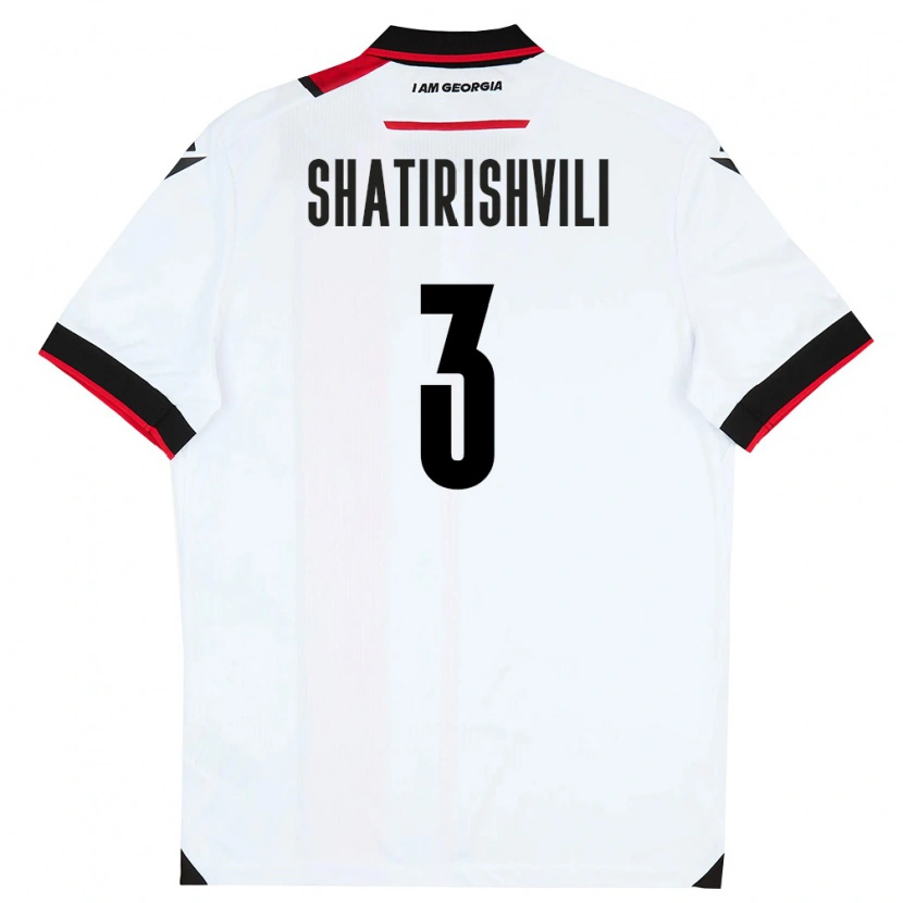 Danxen Män Georgia Mate Shatirishvili #3 Vit Svart Röd Hemmatröja Matchtröjor 26-28 Tröjor T-Tröja