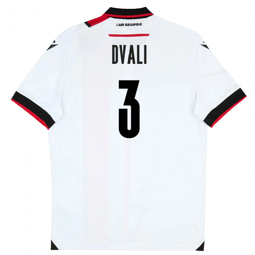 Danxen Män Georgia Lasha Dvali #3 Vit Svart Röd Hemmatröja Matchtröjor 26-28 Tröjor T-Tröja