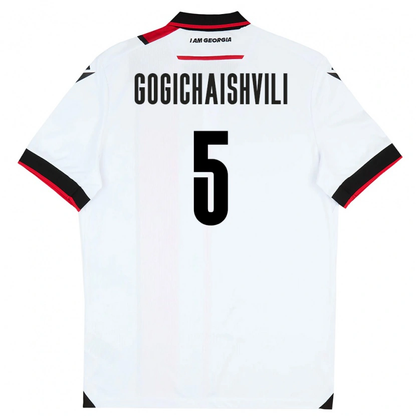 Danxen Män Georgia Ioann Gogichaishvili #5 Vit Svart Röd Hemmatröja Matchtröjor 26-28 Tröjor T-Tröja