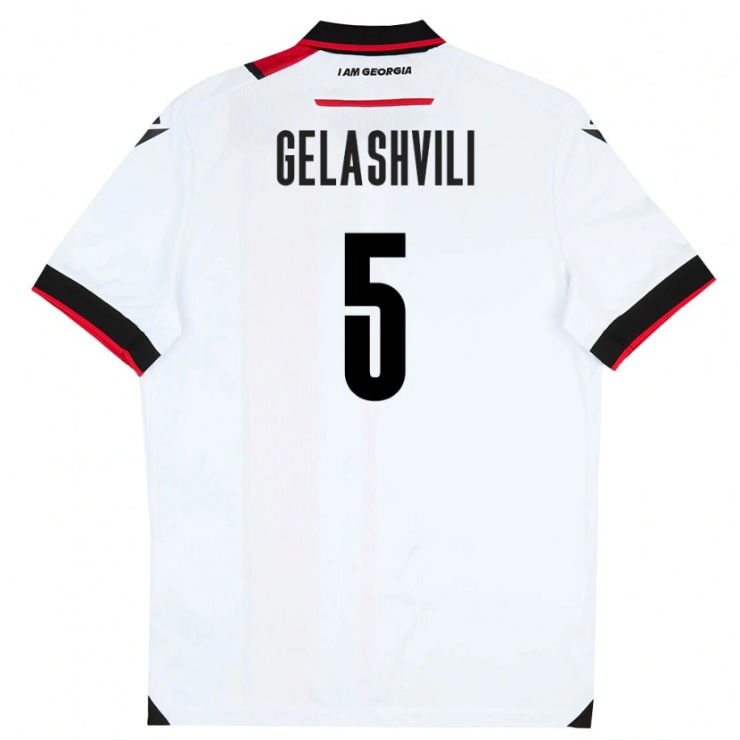 Danxen Män Georgia Iva Gelashvili #5 Vit Svart Röd Hemmatröja Matchtröjor 26-28 Tröjor T-Tröja