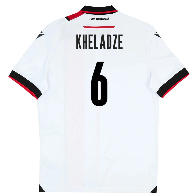 Danxen Män Georgia Luka Kheladze #6 Vit Svart Röd Hemmatröja Matchtröjor 26-28 Tröjor T-Tröja