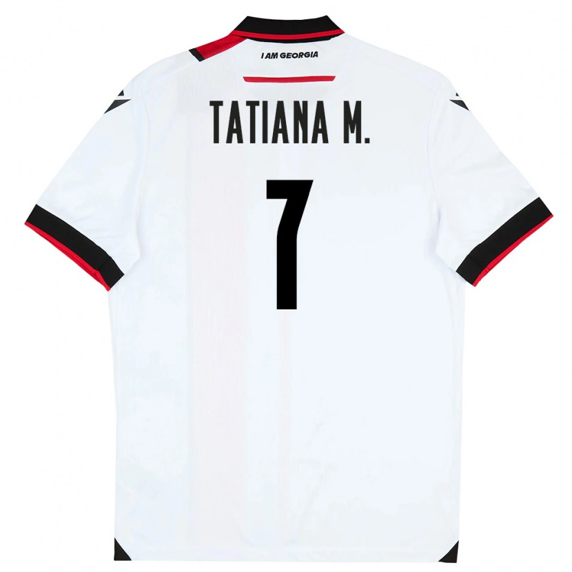 Danxen Män Georgia Tatiana Matveeva #7 Vit Svart Röd Hemmatröja Matchtröjor 26-28 Tröjor T-Tröja