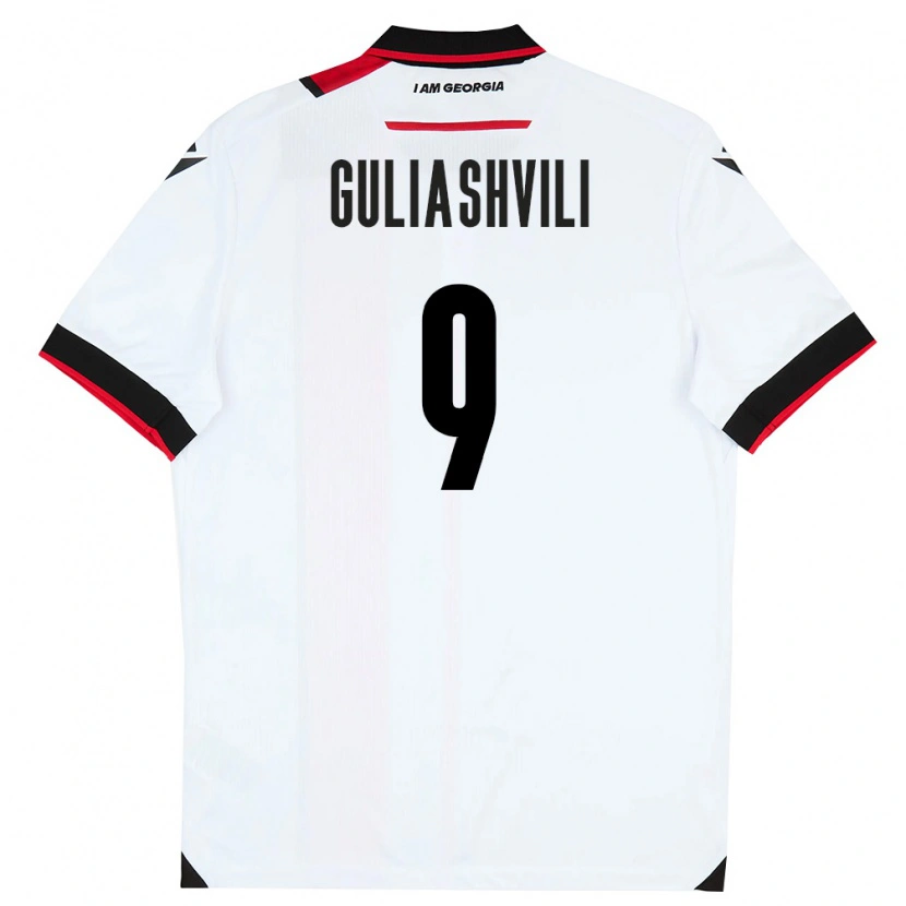 Danxen Män Georgia Giorgi Guliashvili #9 Vit Svart Röd Hemmatröja Matchtröjor 26-28 Tröjor T-Tröja