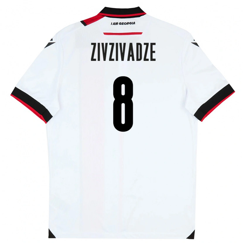 Danxen Män Georgia Budu Zivzivadze #8 Vit Svart Röd Hemmatröja Matchtröjor 26-28 Tröjor T-Tröja