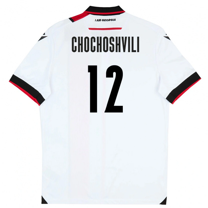 Danxen Män Georgia Dachi Chochoshvili #12 Vit Svart Röd Hemmatröja Matchtröjor 26-28 Tröjor T-Tröja