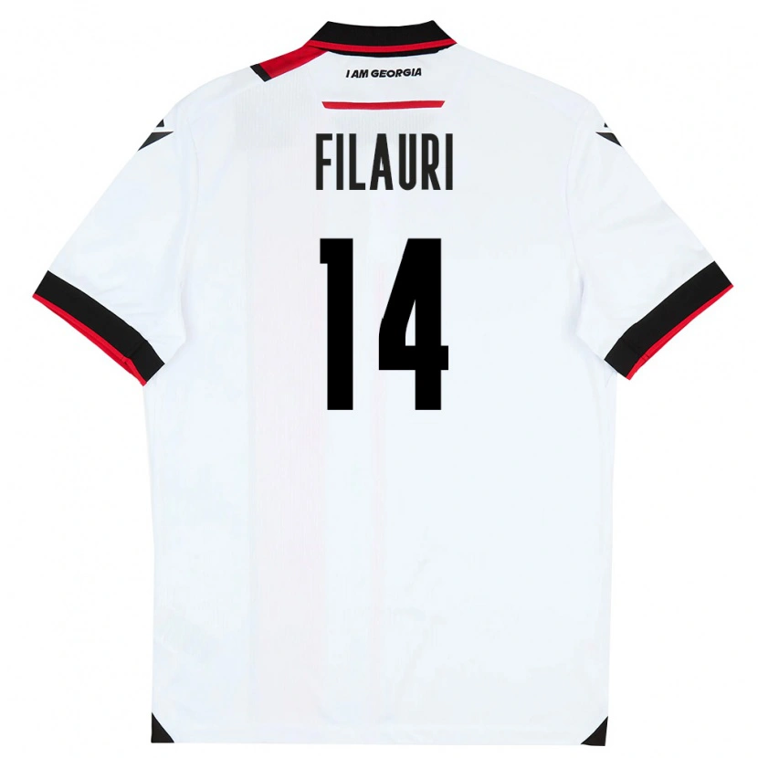 Danxen Män Georgia Tornike Filauri #14 Vit Svart Röd Hemmatröja Matchtröjor 26-28 Tröjor T-Tröja