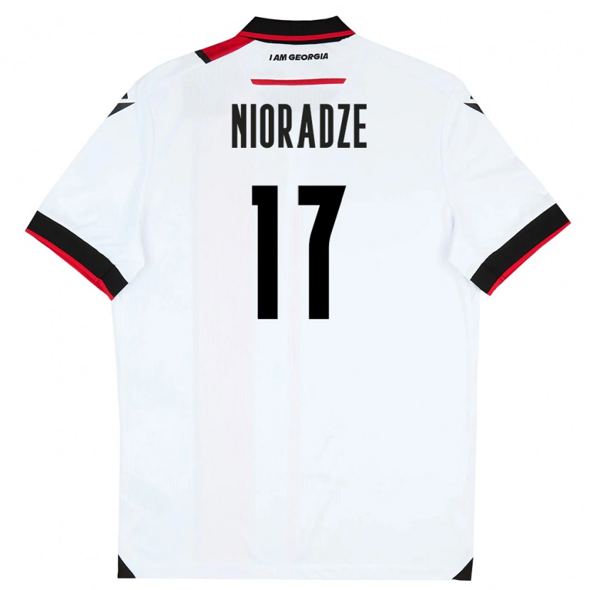 Danxen Män Georgia Saba Nioradze #17 Vit Svart Röd Hemmatröja Matchtröjor 26-28 Tröjor T-Tröja