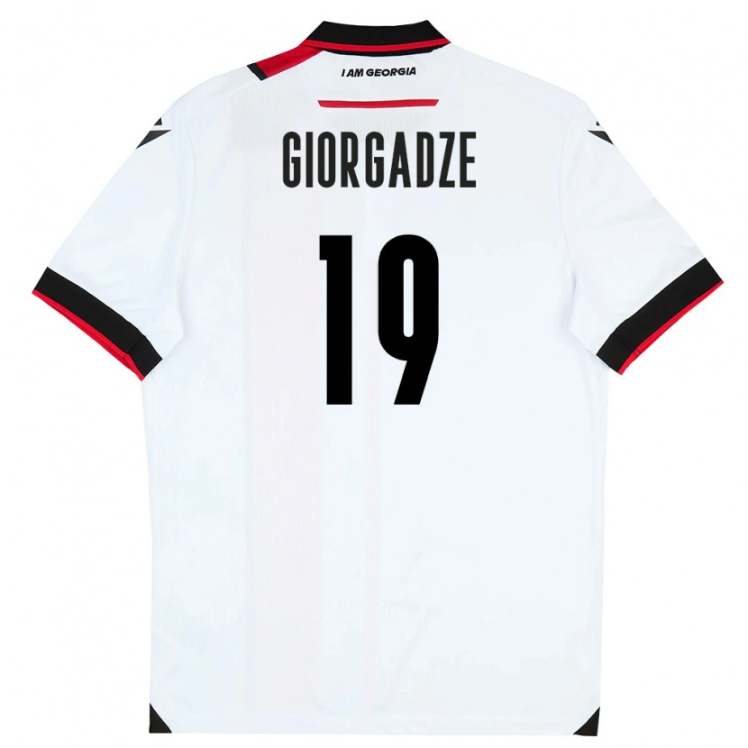 Danxen Män Georgia Luka Giorgadze #19 Vit Svart Röd Hemmatröja Matchtröjor 26-28 Tröjor T-Tröja