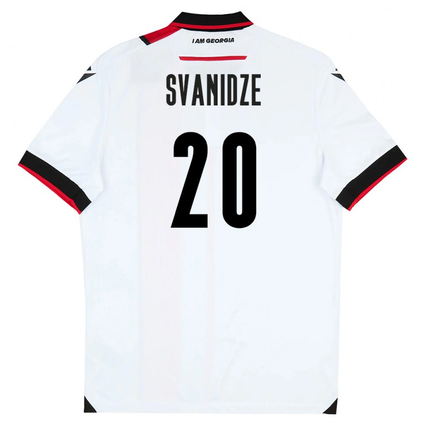 Danxen Män Georgia Andria Svanidze #20 Vit Svart Röd Hemmatröja Matchtröjor 26-28 Tröjor T-Tröja