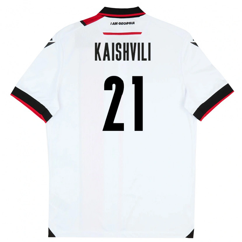 Danxen Män Georgia Jamal Kaishvili #21 Vit Svart Röd Hemmatröja Matchtröjor 26-28 Tröjor T-Tröja