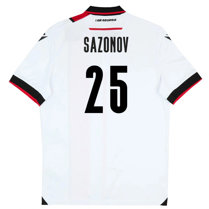 Danxen Män Georgia Saba Sazonov #25 Vit Svart Röd Hemmatröja Matchtröjor 26-28 Tröjor T-Tröja
