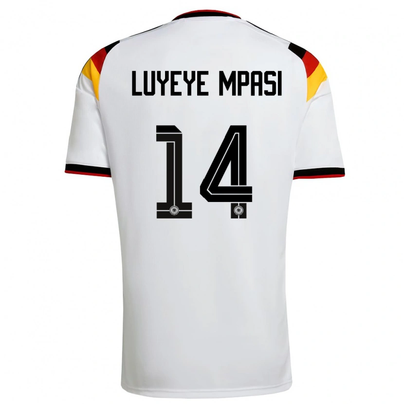 Danxen Män Tyskland Seal Luyeye Mpasi #14 Vit Svart Röd Hemmatröja Matchtröjor 26-28 Tröjor T-Tröja