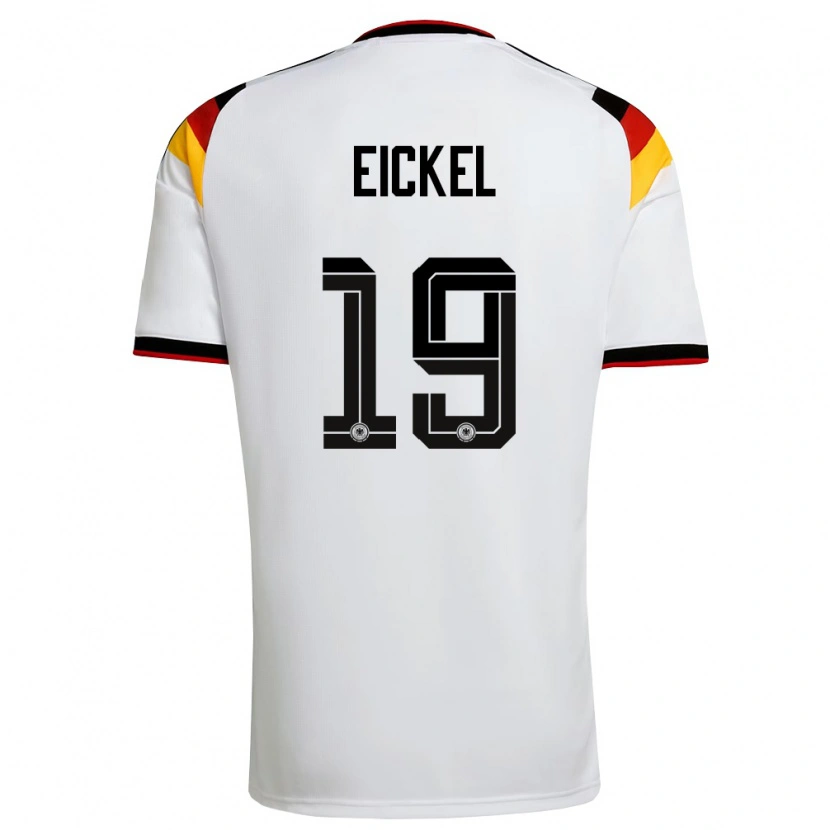 Danxen Män Tyskland Lasse Eickel #19 Vit Svart Röd Hemmatröja Matchtröjor 26-28 Tröjor T-Tröja