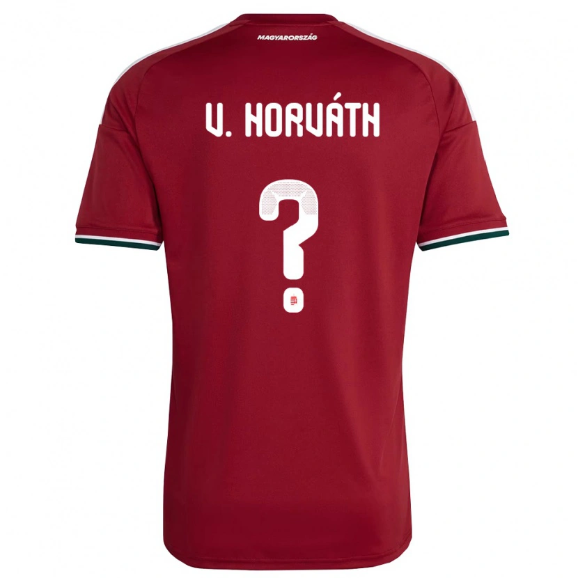 Danxen Män Ungern Valentin Horváth #0 Röd Vit Grön Hemmatröja Matchtröjor 26-28 Tröjor T-Tröja