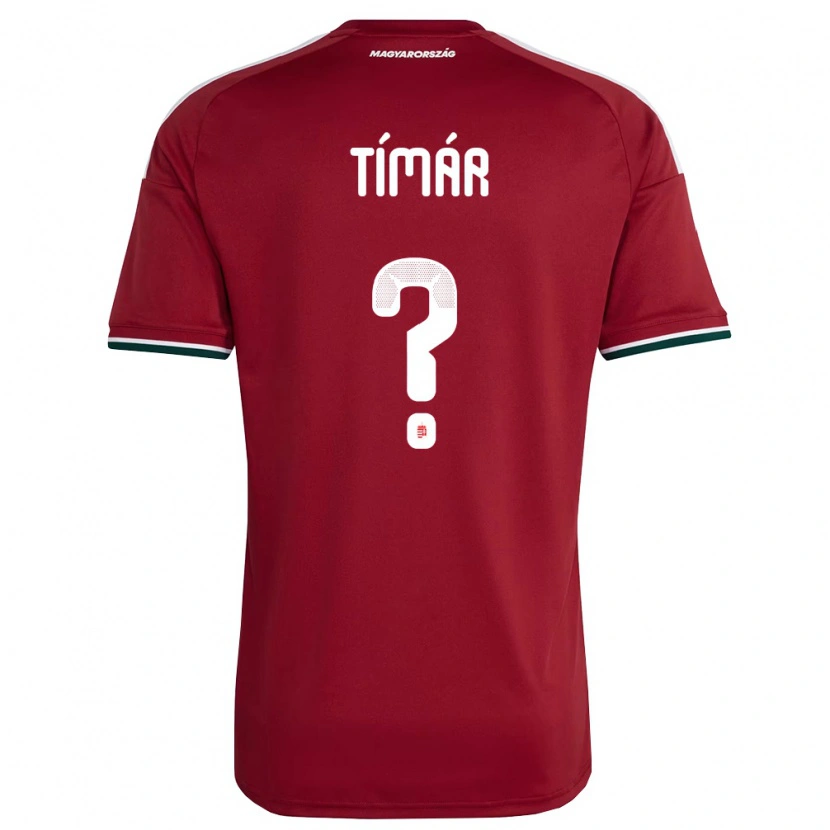 Danxen Män Ungern Dávid Tímár #0 Röd Vit Grön Hemmatröja Matchtröjor 26-28 Tröjor T-Tröja