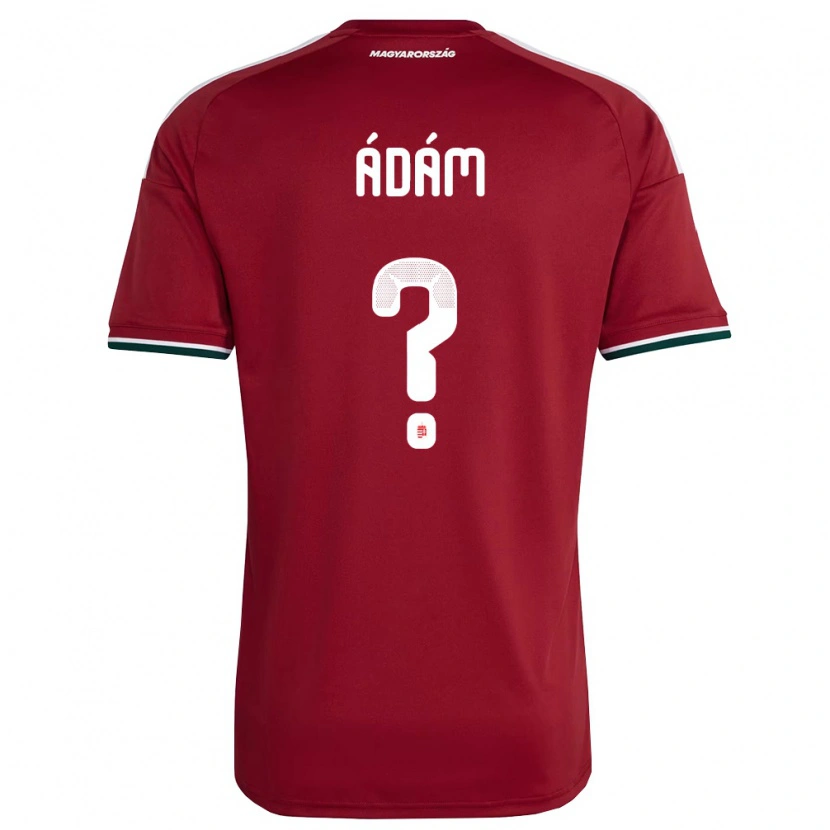 Danxen Män Ungern Leonárd Ádám #0 Röd Vit Grön Hemmatröja Matchtröjor 26-28 Tröjor T-Tröja