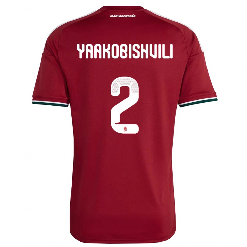 Danxen Män Ungern Antal Yaakobishvili #2 Röd Vit Grön Hemmatröja Matchtröjor 26-28 Tröjor T-Tröja