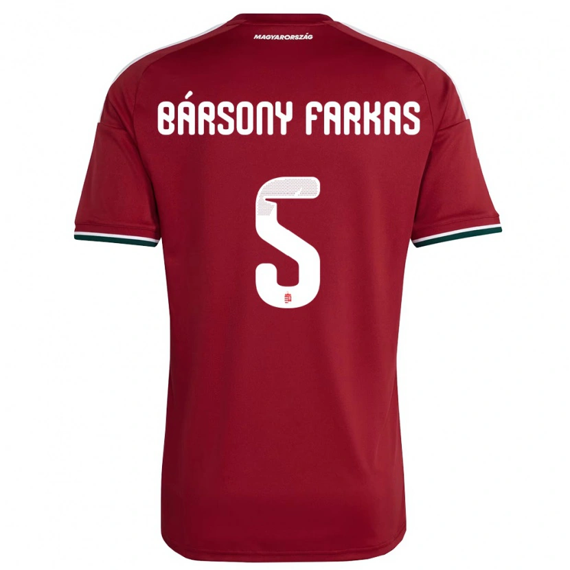 Danxen Män Ungern Dániel Bársony Farkas #5 Röd Vit Grön Hemmatröja Matchtröjor 26-28 Tröjor T-Tröja
