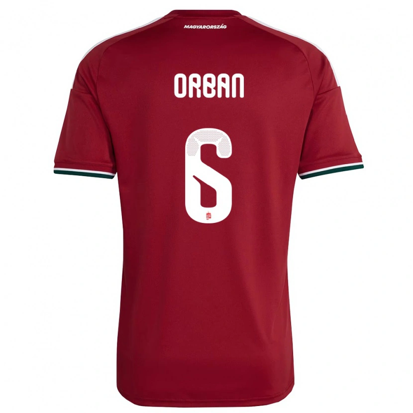 Danxen Män Ungern Willi Orbán #6 Röd Vit Grön Hemmatröja Matchtröjor 26-28 Tröjor T-Tröja