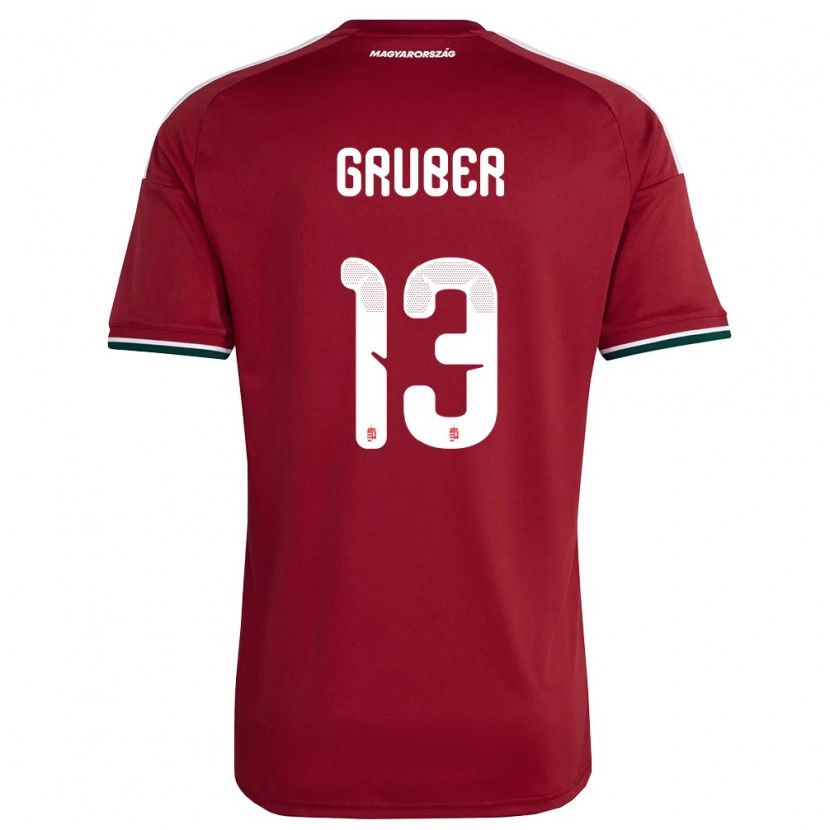 Danxen Män Ungern Zsombor Gruber #13 Röd Vit Grön Hemmatröja Matchtröjor 26-28 Tröjor T-Tröja