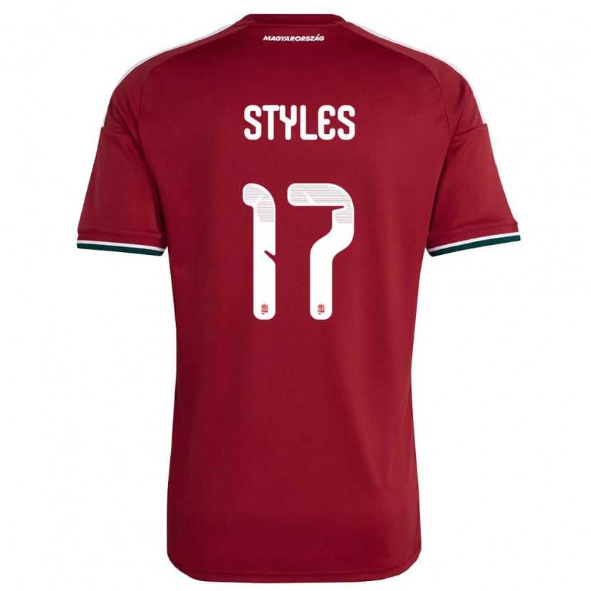 Danxen Män Ungern Callum Styles #17 Röd Vit Grön Hemmatröja Matchtröjor 26-28 Tröjor T-Tröja