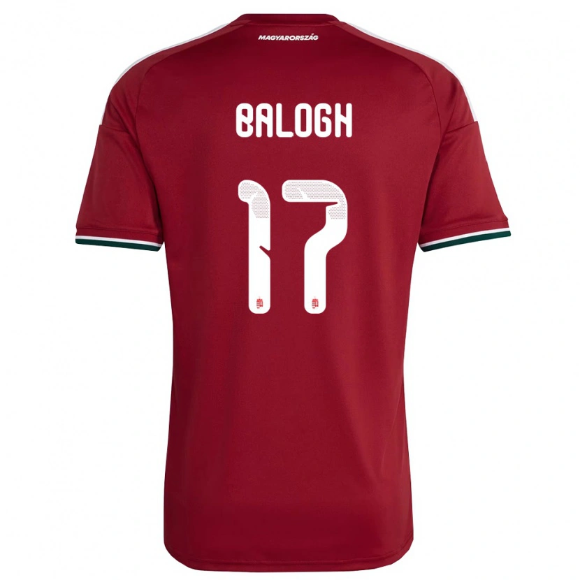 Danxen Män Ungern Áron Balogh #17 Röd Vit Grön Hemmatröja Matchtröjor 26-28 Tröjor T-Tröja