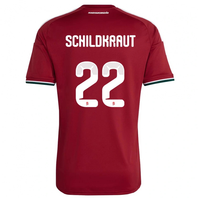 Danxen Män Ungern Fruzsina Schildkraut #22 Röd Vit Grön Hemmatröja Matchtröjor 26-28 Tröjor T-Tröja