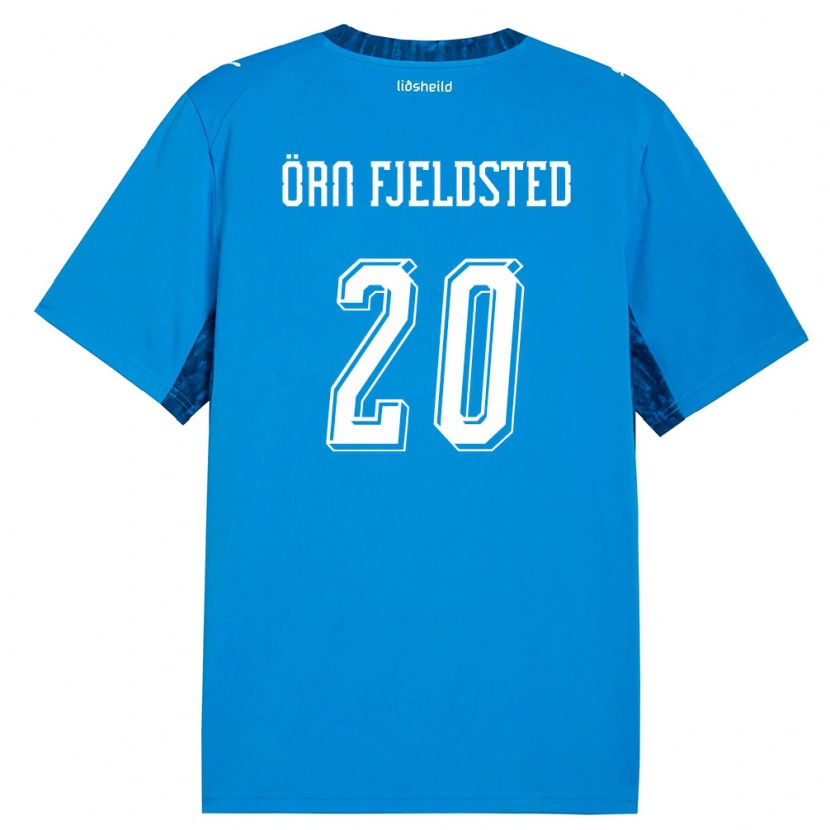 Danxen Män Island Dagur Örn Fjeldsted #20 Blå Marin Hemmatröja Matchtröjor 26-28 Tröjor T-Tröja