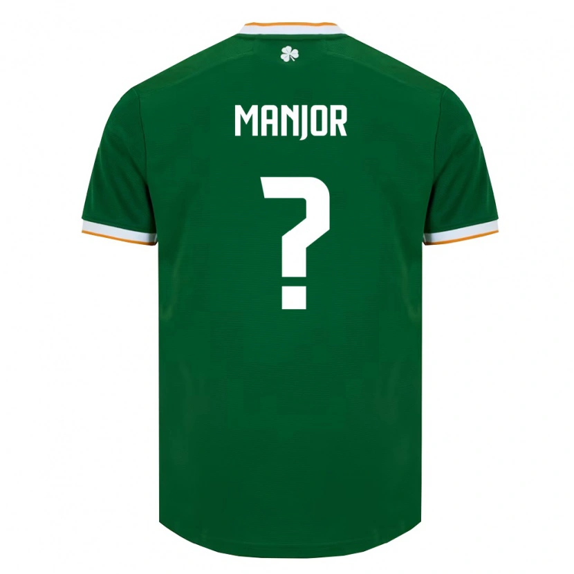 Danxen Män Irland Ikechimka Manjor #0 Mörk Grön Vit Hemmatröja Matchtröjor 26-28 Tröjor T-Tröja