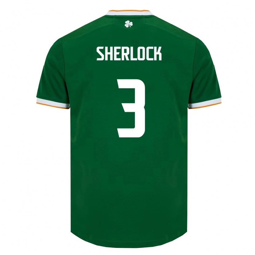 Danxen Män Irland Finn Sherlock #3 Mörk Grön Vit Hemmatröja Matchtröjor 26-28 Tröjor T-Tröja