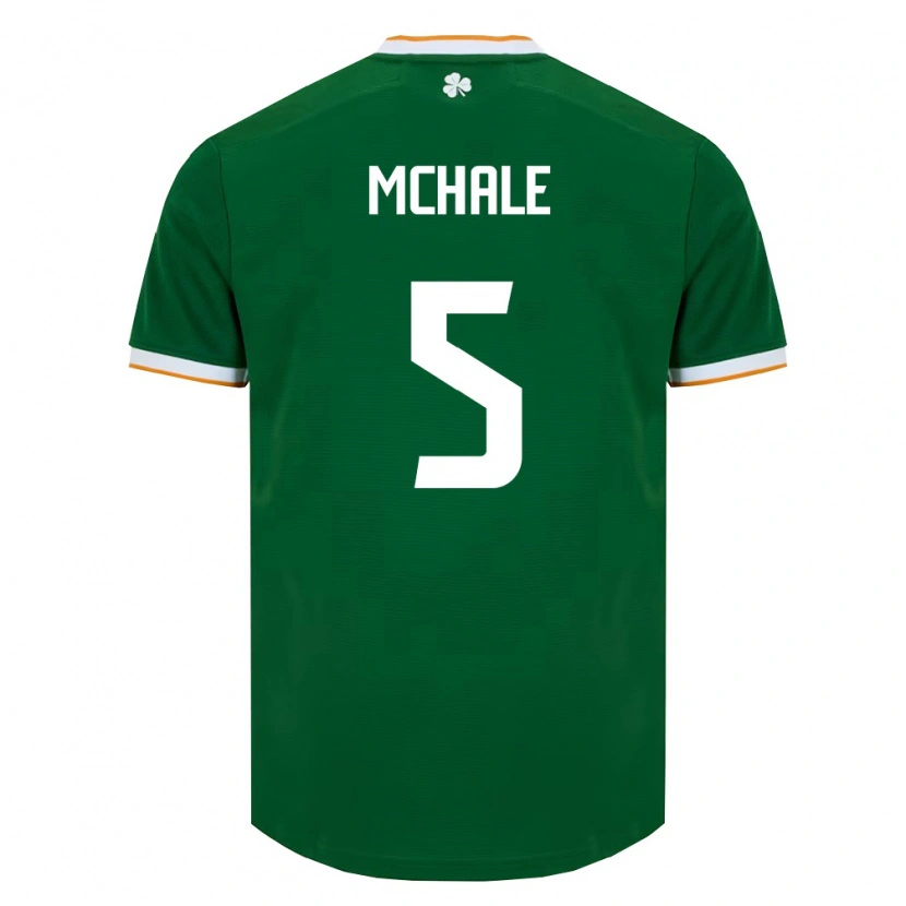 Danxen Män Irland Sean Mchale #5 Mörk Grön Vit Hemmatröja Matchtröjor 26-28 Tröjor T-Tröja