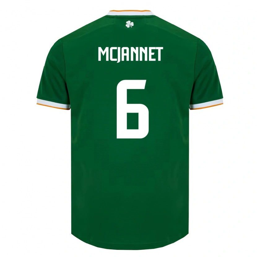 Danxen Män Irland Ed Mcjannet #6 Mörk Grön Vit Hemmatröja Matchtröjor 26-28 Tröjor T-Tröja