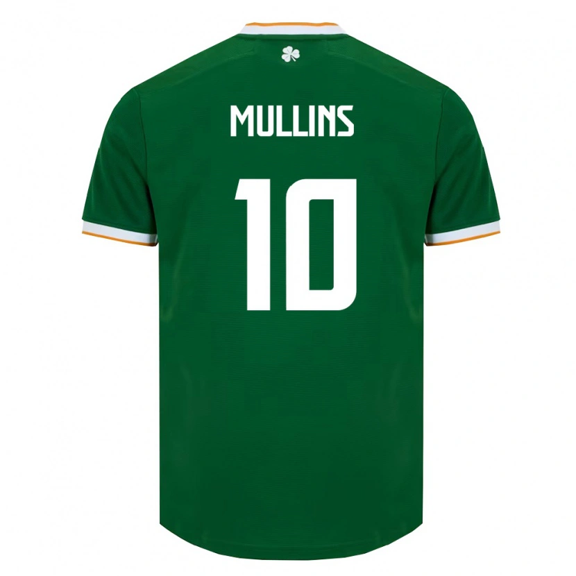Danxen Män Irland Jamie Mullins #10 Mörk Grön Vit Hemmatröja Matchtröjor 26-28 Tröjor T-Tröja