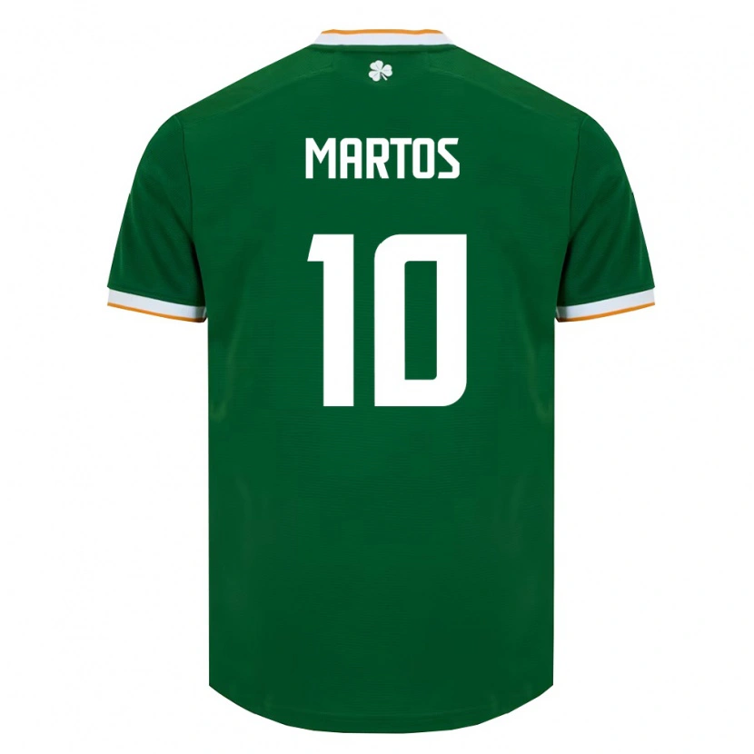 Danxen Män Irland Ramón Martos #10 Mörk Grön Vit Hemmatröja Matchtröjor 26-28 Tröjor T-Tröja