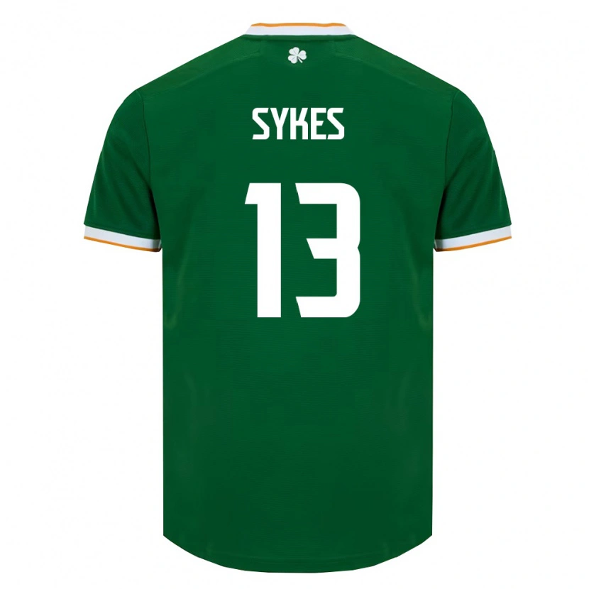 Danxen Män Irland Mark Sykes #13 Mörk Grön Vit Hemmatröja Matchtröjor 26-28 Tröjor T-Tröja