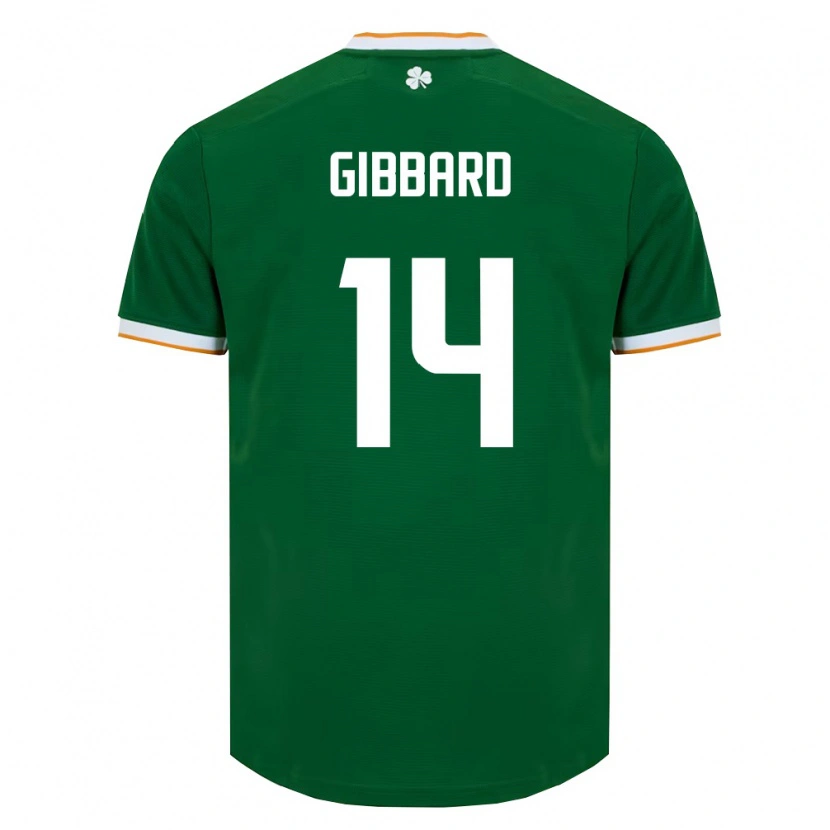 Danxen Män Irland Joseph Gibbard #14 Mörk Grön Vit Hemmatröja Matchtröjor 26-28 Tröjor T-Tröja