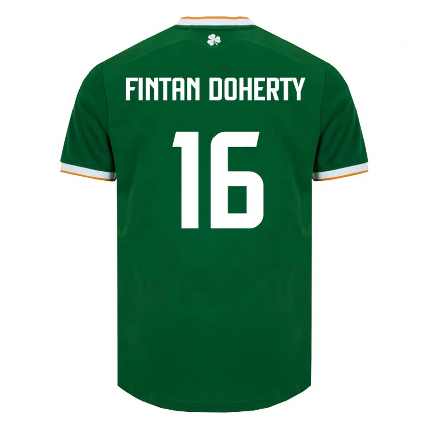 Danxen Män Irland Fintan Doherty #16 Mörk Grön Vit Hemmatröja Matchtröjor 26-28 Tröjor T-Tröja