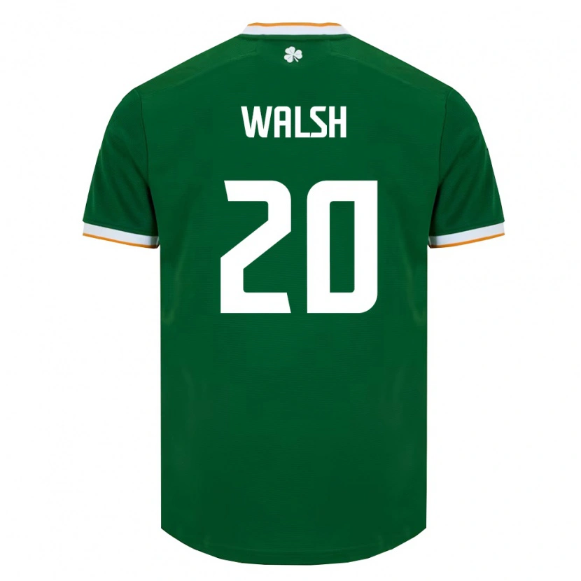 Danxen Män Irland Claire Walsh #20 Mörk Grön Vit Hemmatröja Matchtröjor 26-28 Tröjor T-Tröja