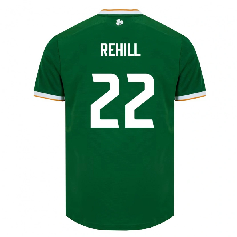 Danxen Män Irland Harry Rehill #22 Mörk Grön Vit Hemmatröja Matchtröjor 26-28 Tröjor T-Tröja
