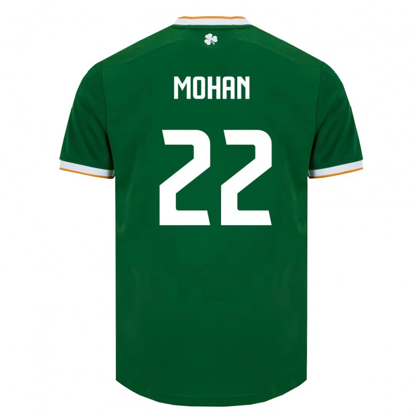 Danxen Män Irland Stephen Mohan #22 Mörk Grön Vit Hemmatröja Matchtröjor 26-28 Tröjor T-Tröja