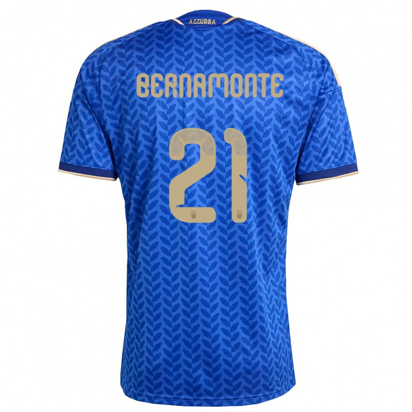 Danxen Män Italien Lorenzo Bernamonte #21 Blå Marin Guld Hemmatröja Matchtröjor 26-28 Tröjor T-Tröja