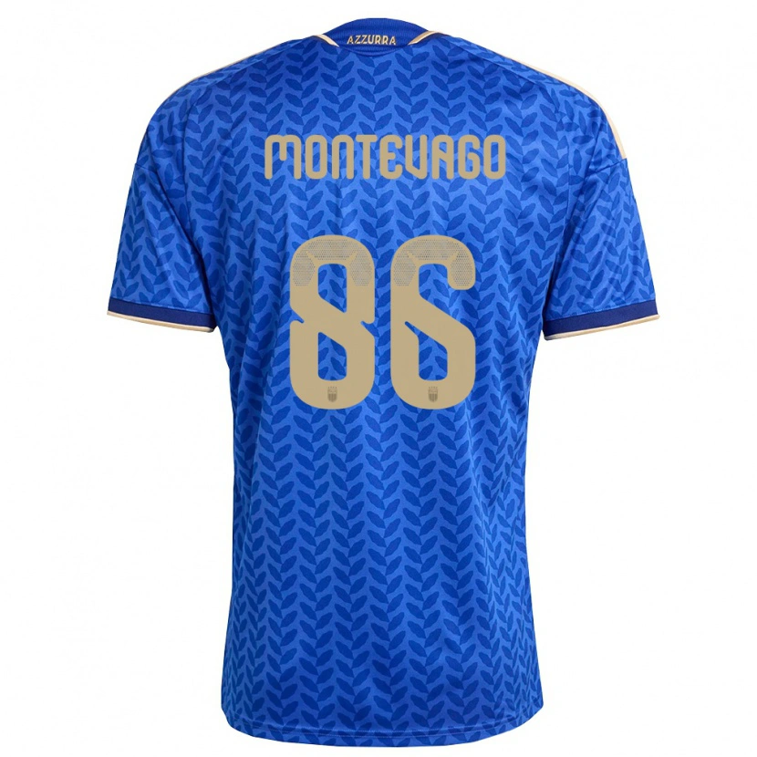 Danxen Män Italien Daniele Montevago #86 Blå Marin Guld Hemmatröja Matchtröjor 26-28 Tröjor T-Tröja