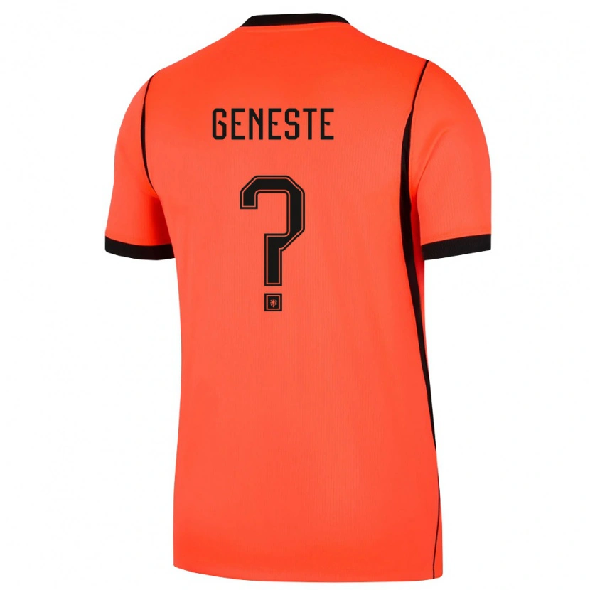 Danxen Män Nederländerna Joep Geneste #0 Orange Svart Hemmatröja Matchtröjor 26-28 Tröjor T-Tröja