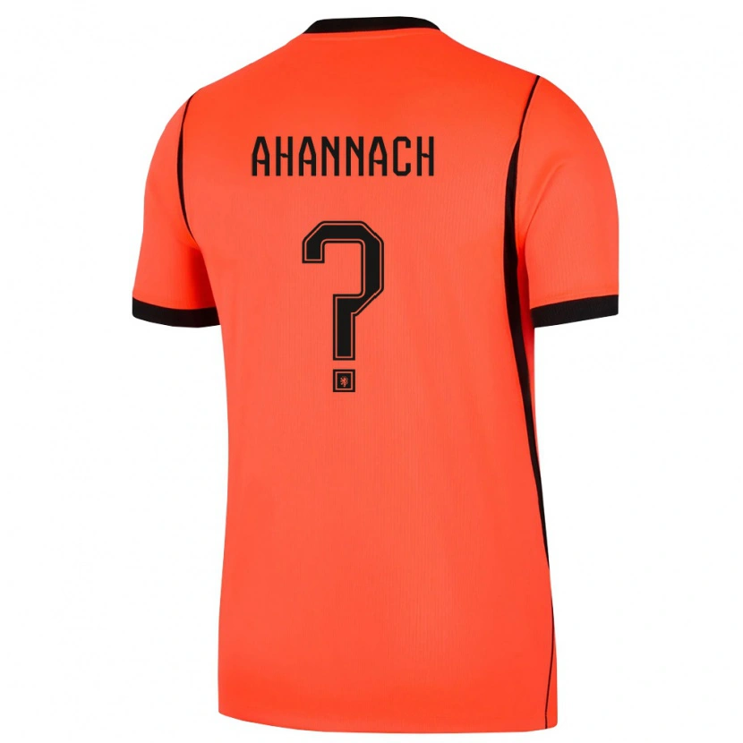 Danxen Män Nederländerna Noah Ahannach #0 Orange Svart Hemmatröja Matchtröjor 26-28 Tröjor T-Tröja