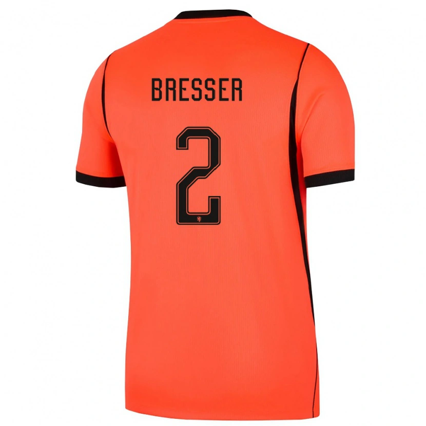 Danxen Män Nederländerna Michael Bresser #2 Orange Svart Hemmatröja Matchtröjor 26-28 Tröjor T-Tröja