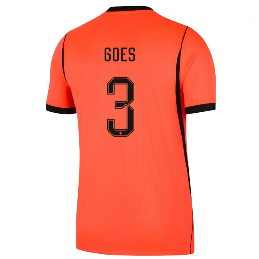 Danxen Män Nederländerna Wouter Goes #3 Orange Svart Hemmatröja Matchtröjor 26-28 Tröjor T-Tröja