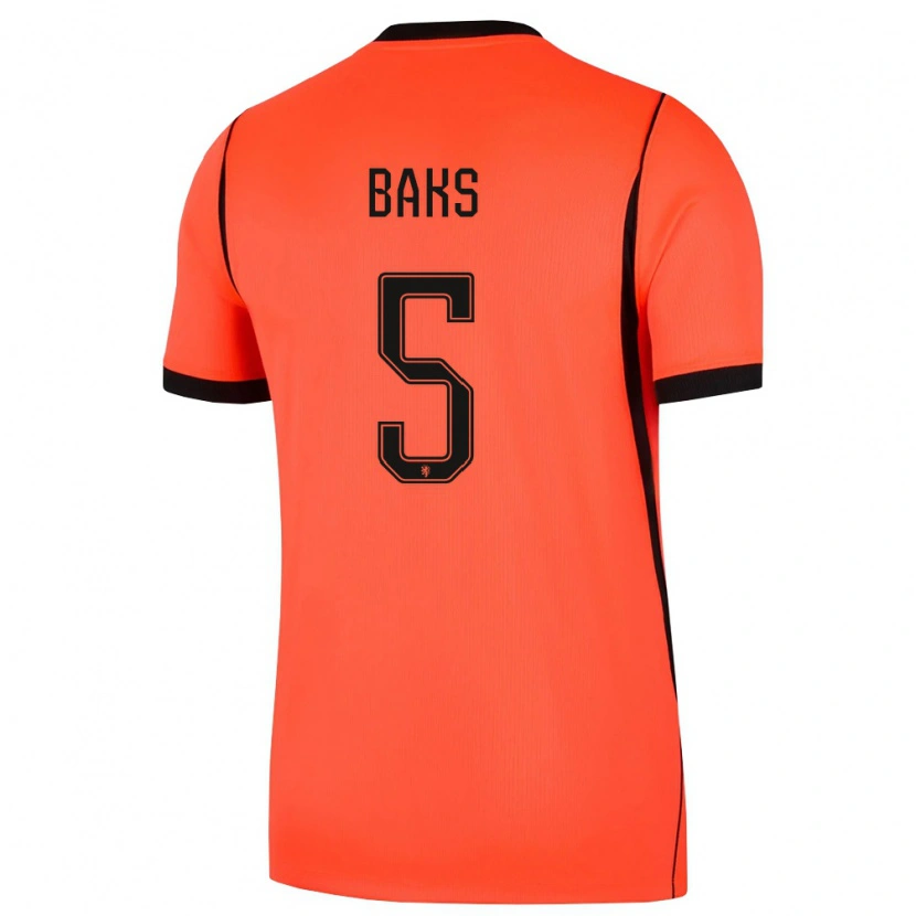 Danxen Män Nederländerna Finn Baks #5 Orange Svart Hemmatröja Matchtröjor 26-28 Tröjor T-Tröja