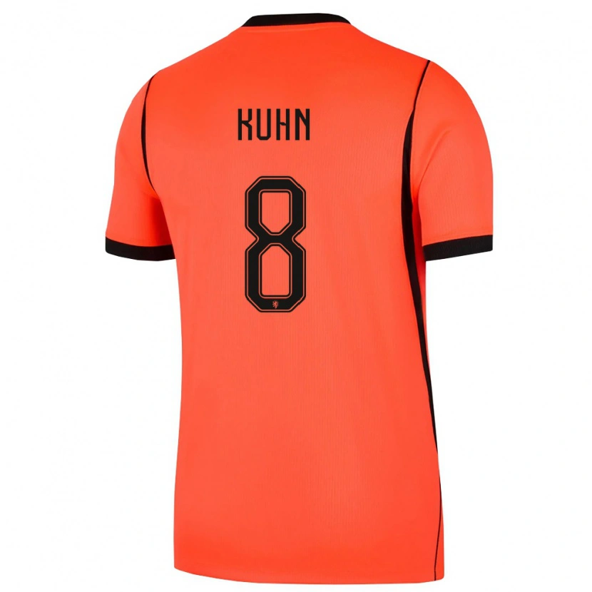 Danxen Män Nederländerna Wessel Kuhn #8 Orange Svart Hemmatröja Matchtröjor 26-28 Tröjor T-Tröja
