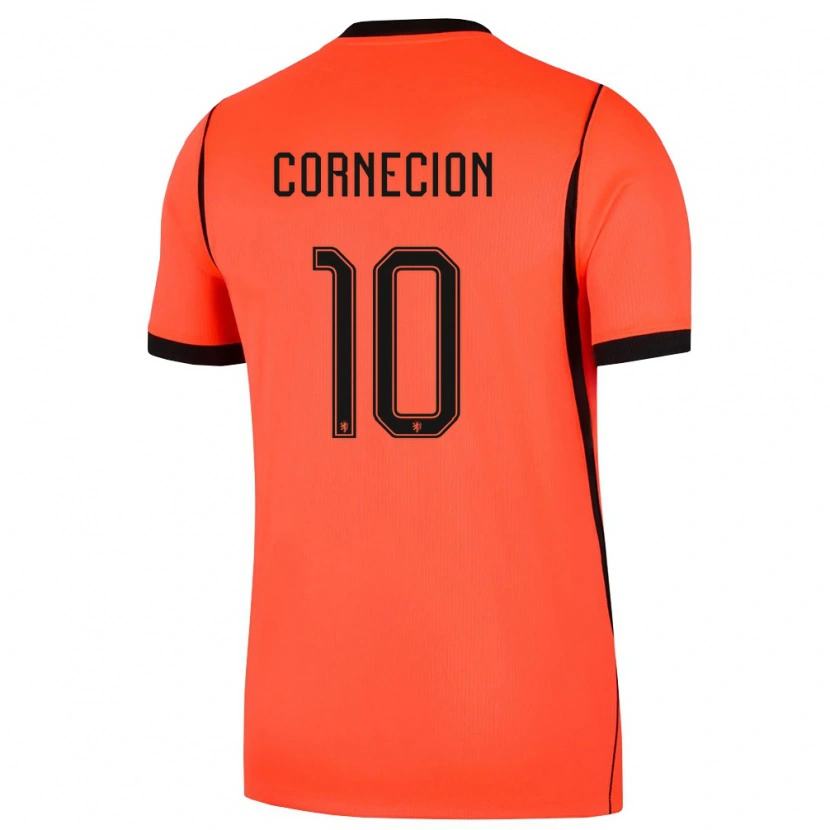 Danxen Män Nederländerna Shuryjano Cornecion #10 Orange Svart Hemmatröja Matchtröjor 26-28 Tröjor T-Tröja