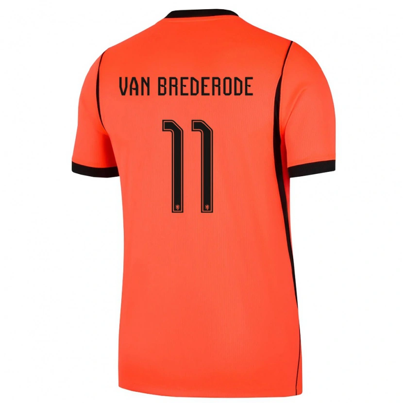Danxen Män Nederländerna Myron Van Brederode #11 Orange Svart Hemmatröja Matchtröjor 26-28 Tröjor T-Tröja